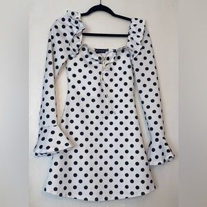 Prettylittlething polka dot mini dress